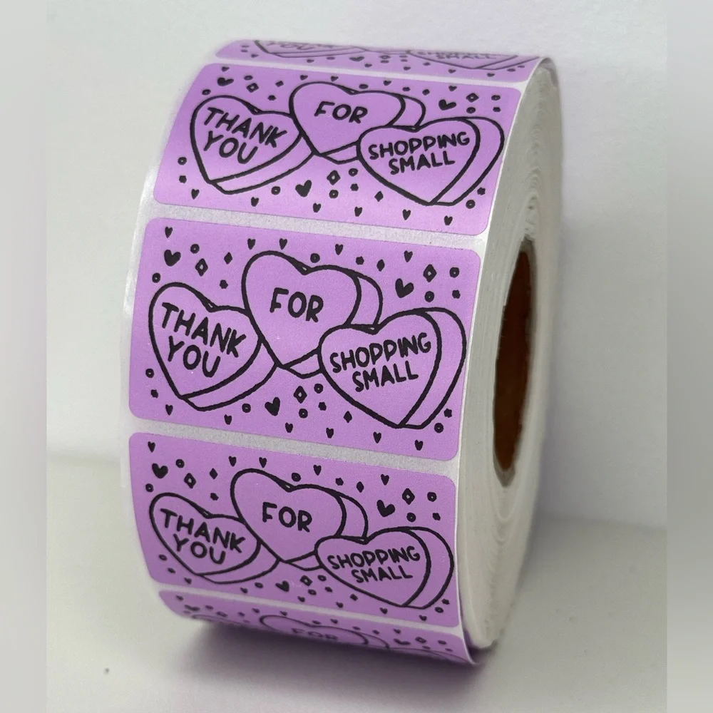 Thank You For Shopping Small, Valentine's Day Happy Mail Sticker, Heart Stickers - Picture 8 of 9